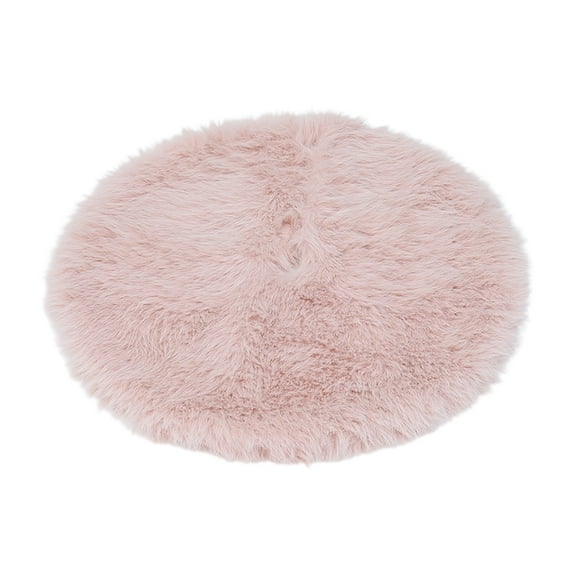 geerera Pink Christmas Tree Skirt, 22 Inch Faux Fur Tree Cover, Plush Holiday Decor for Christmas Display, Festive Party Accents, Living Room Decor