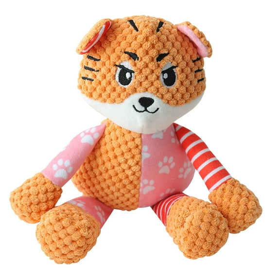 geerera Plush Dog Chew Toy with Squeaker, Durable Teething Resistance Toy for Small Dogs - Pet Companion