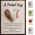 thumbnail image 1 of geerera Pocket Hug Card, Motivational Sports Card, Encouragement Card with Resin Heart Basketball, Sport Theme Inspirational Greeting Card for Gym Bag, Office Desk, Locker Room Decor, 1 of 5