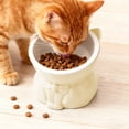 thumbnail image 1 of geerera Raised Cat Bowl, 15° Tilted Cat Food Bowl, Protect Cat's Spine Anti-Vomiting Feeding Dish for Cats, Kittens and Small Dogs, 1 of 6