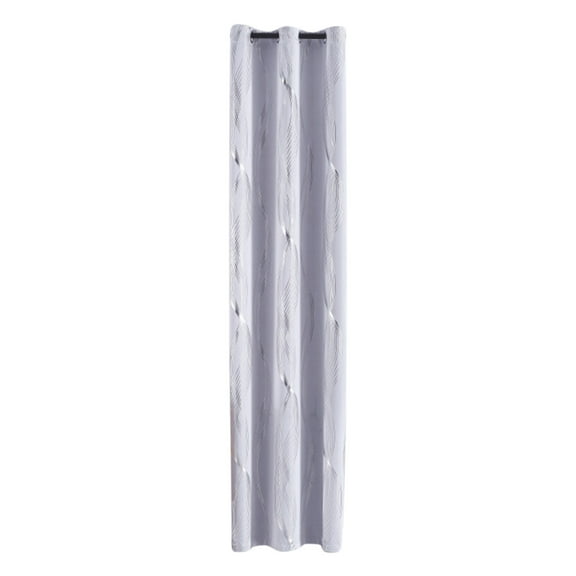 geerera Room Darkening Curtains for Bedroom, Noise Reducing Thermal Insulated Wave Line Foil Print Design Blackout Curtains for Storage, Office, Work Area, Patio, Sliding Glass Door