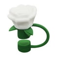 thumbnail image 1 of geerera Rose Straw Stopper, 10mm Decorative Straw Cap, Fashionable Reusable Straw Cover for Drinks, Travel Use, 1 of 5