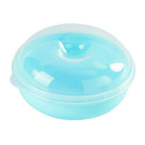 geerera Round Bread Storage Boxes with Lids, Reusable Bagel Storage Keeper, Donut Keeper Holder for Lunch On The Go