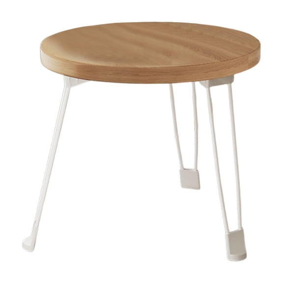 geerera Round Coffee Table, Folding Low Coffee Table, Movable Small Table Without Installation, Boho Coffee Tables for Couch Living Room Home Office