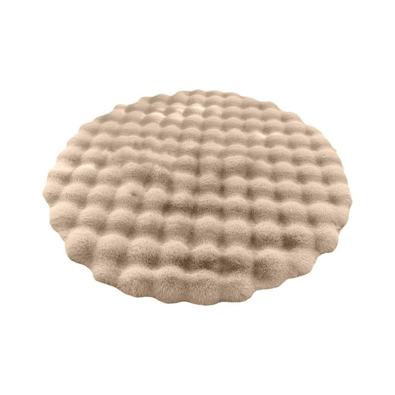 geerera Round Rugs, Circle Area Rugs, Soft and Fluffy Shaggy Carpet, Machine Washable, for Bedroom,Living Room, Dorms, Home Decor 7.87 inch