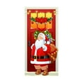 thumbnail image 1 of geerera Santa Christmas Door Decor, Printed Holiday Door Hanger, for Indoor, Outdoor, Front Door, Party, Festive Home Decoration, 1 of 5