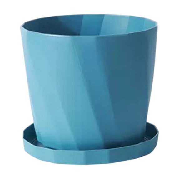geerera Scandinavian Style Resin Green Plants Gallon Flower Pots Concise Thickened Long-lasting Plastic Imitation Ceramic Household Pots Large Size