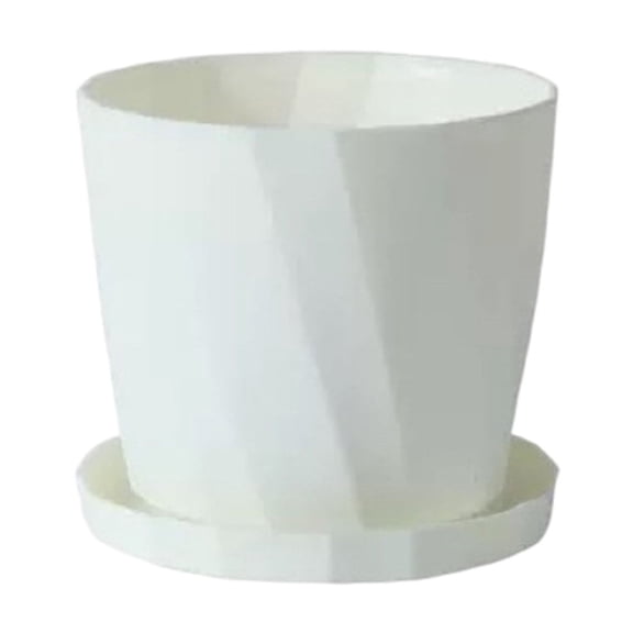 geerera Scandinavian Style Resin Green Plants Gallon Flower Pots Concise Thickened Long-lasting Plastic Imitation Ceramic Household Pots Large Size