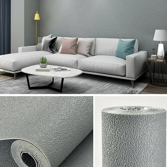 geerera Self Adhesive Waterproof Wallpaper 20" x 110" for Bedroom Living Room Background Wall Thickened Warm Peel and Stick Decor