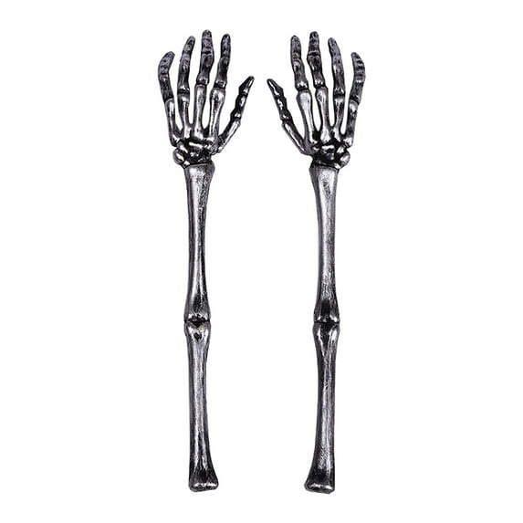 geerera Skeleton Arm Stakes, 2-Piece Scary Hand Ground Decor for Garden Halloween Displays, Yard Haunted Themes, Outdoor Spooky Scene