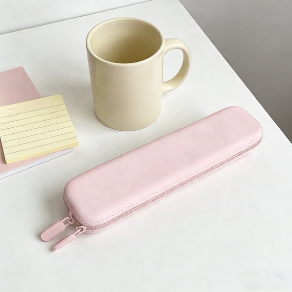 geerera Slim Pencil Case, Silicone Pen Organizer , Waterproof Zipper Pouch for Markers & Office Supplies, 8.86x1.97 Inch