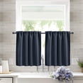 thumbnail image 1 of geerera Solid Blackout Short Curtains 30x36 Inch Rod Pocket Window Panels for Kitchen Bathroom 2-Pack Home Decor, 1 of 3