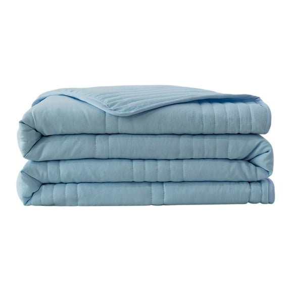geerera Solid Color Washable Air Conditioning Quilt, Summer Cool Quilt ,Striped Patchwork Thin Quilt, Soft Lightweight 28x39 inch