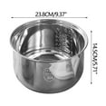 thumbnail image 1 of geerera Stainless Steel Inner Pot For Multifunctional Rice Cookers, Non Stick Electric Cooker Pot ,A durable replacement option that swaps out your old pot,ensuring long - lasting use,9.37x5.71 inch, 1 of 6