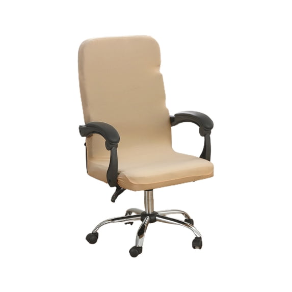 geerera Stretch Office Chair Cover, Dustproof Soft Desk Chair Seat Protector, Removable Washable Computer Chair Cover with Zipper, for Dogs Cats Pets