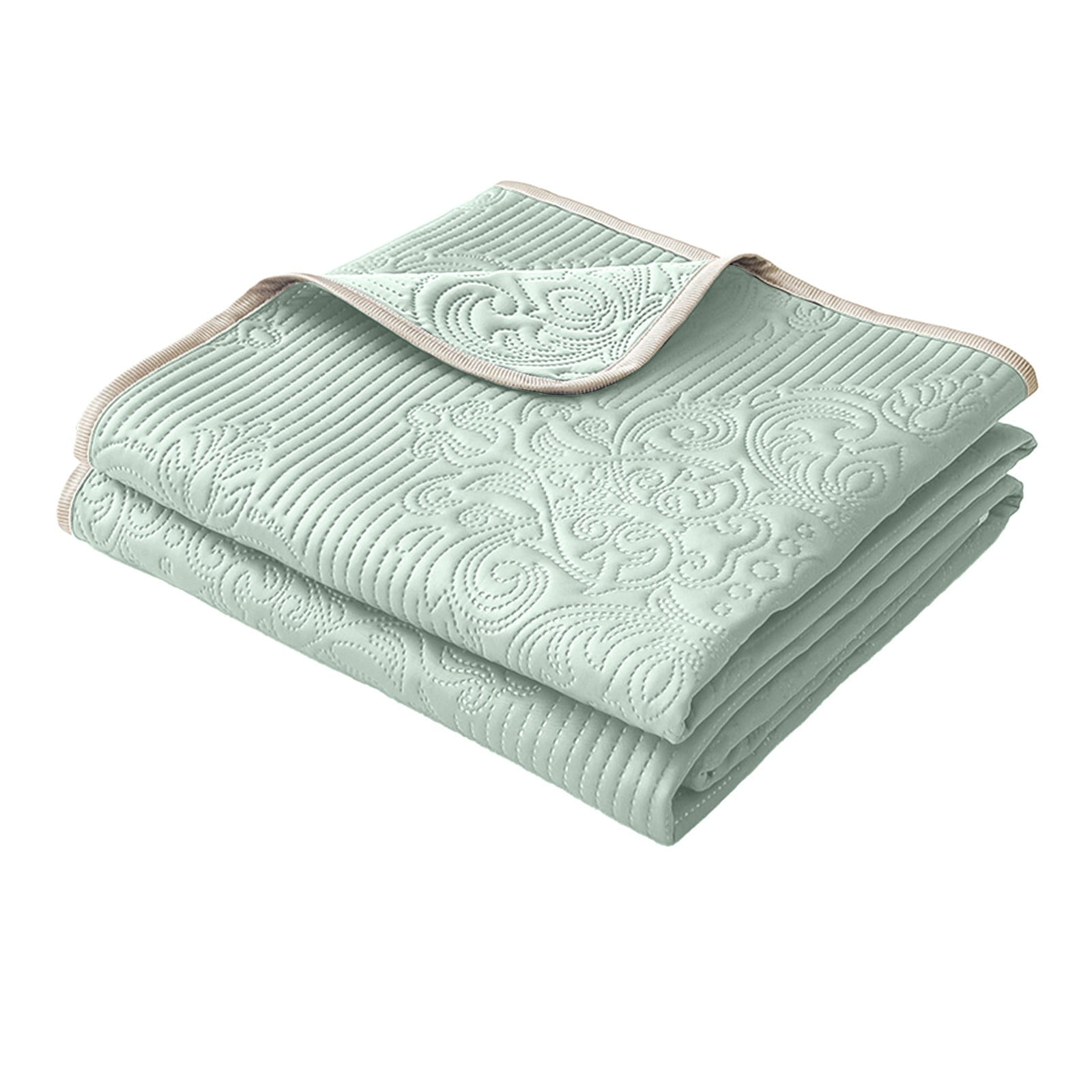 geerera Summer Cool Quilt,Ultrasonic Embossed Bedspread, Lightweight Microfiber Coverlet, Modern Thin Bedding for All Season 59X79 inch