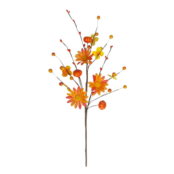 geerera Thanksgiving Pumpkin Bouquet, Maple Leaf and Branch Arrangement, for Entryway Display, Table Centerpiece, Holiday Mantel