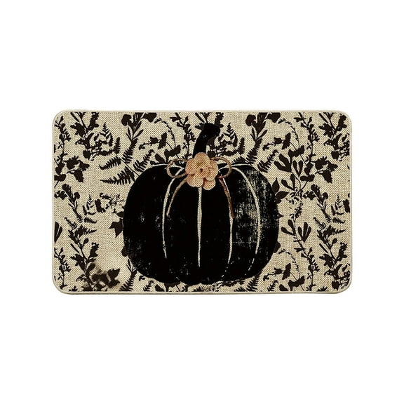 geerera Thanksgiving Pumpkin Doormat, Non-Slip Entrance Mat 15.3x23.6 Inches, for Front Door, Bathroom, Kitchen Entryway