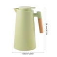 thumbnail image 1 of geerera Thermal Coffee Carafe with Wooden Handle, Double Walled Insulated Vacuum Flask for Hot or Cold Drinks, Leakproof Beverage Dispenser, for Home Camping Travel, 1 of 6