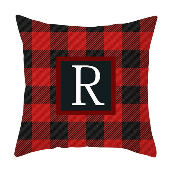 geerera Throw Pillow Covers Alphabet Decorative Pillow Cases ABC Letter Flowers Cushion Covers Super Soft Square Pillow Protectors for Sofa Couch Bedroom Car Chair Home Decor 18 x 18 Inch