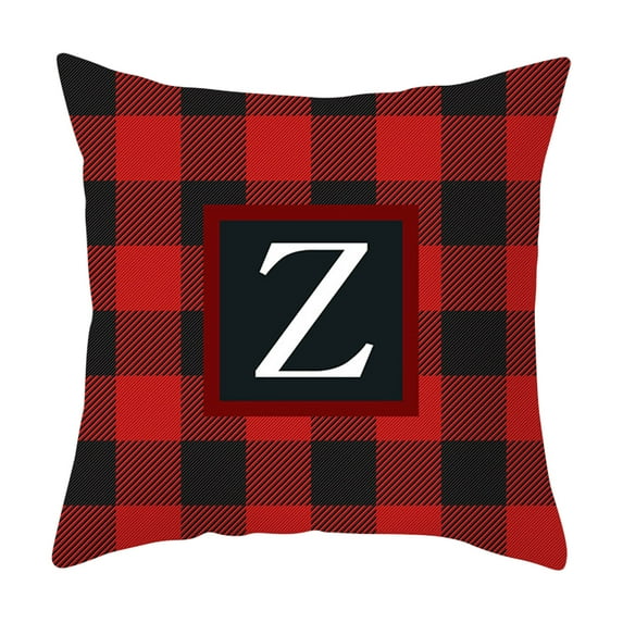 geerera Throw Pillow Covers Alphabet Decorative Pillow Cases ABC Letter Flowers Cushion Covers Super Soft Square Pillow Protectors for Sofa Couch Bedroom Car Chair Home Decor 18 x 18 Inch