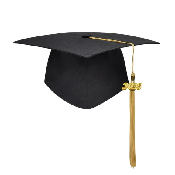 geerera Unisex Matte Graduation Cap with 2025 Tassel for High School & Bachelor, Graduation Ceremony Party Photo Props