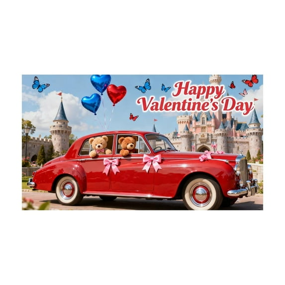 geerera Valentines Day Wall Tapestry, 71x43 Inch Large Room Decor and Wall Hanging, Festival Party Backdrop and Bed Cover, Home Decor, Holiday Ambiance