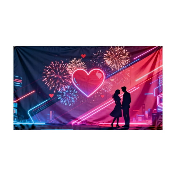 geerera Valentines Day Wall Tapestry, 71x43 Inch Large Room Decor and Wall Hanging, Festival Party Backdrop and Bed Cover, Home Decor, Holiday Ambiance