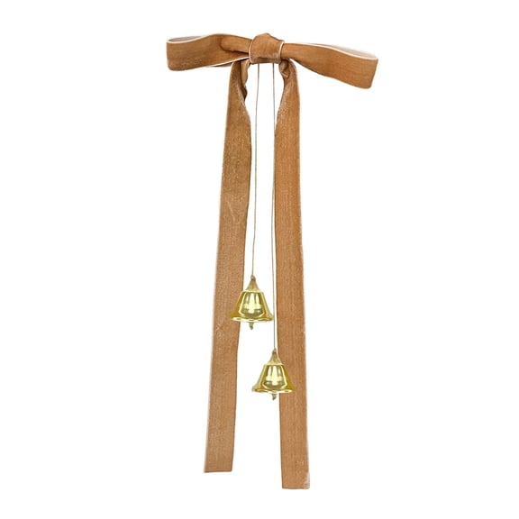 geerera Velvet Ribbon Bows with Bells Rustic Crafts Gift Bow Vintage Velvets Bow for Garland Wreath Gift Wrapping Candy Bags Party DIY Decor