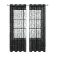 thumbnail image 1 of geerera Vintage Floral Embroidered Lace Curtains - Semi-Sheer Voile Panels with Grommets, Long Vertical Drapes for Bedroom & Living Room Windows, 1 of 6
