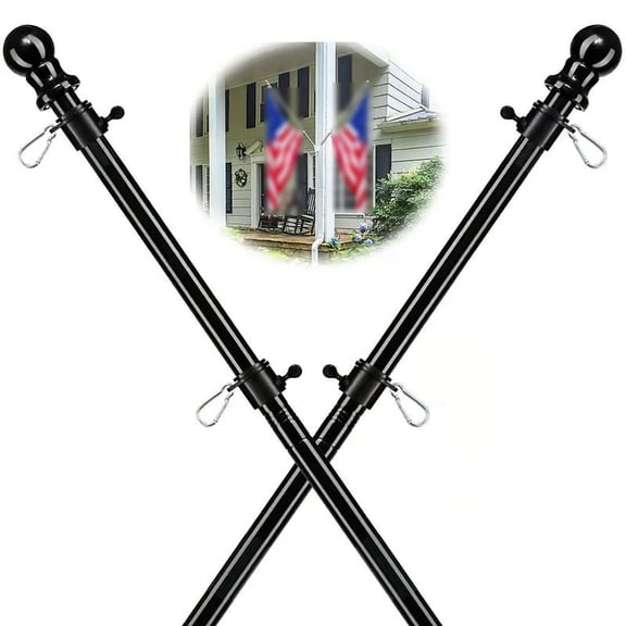 geerera Wall Mount Flagpole Kit, 360 Degree Rotating Flag Pole, Stainless Steel Mounting Set, for House, Garden, Outdoor Fence,6FT