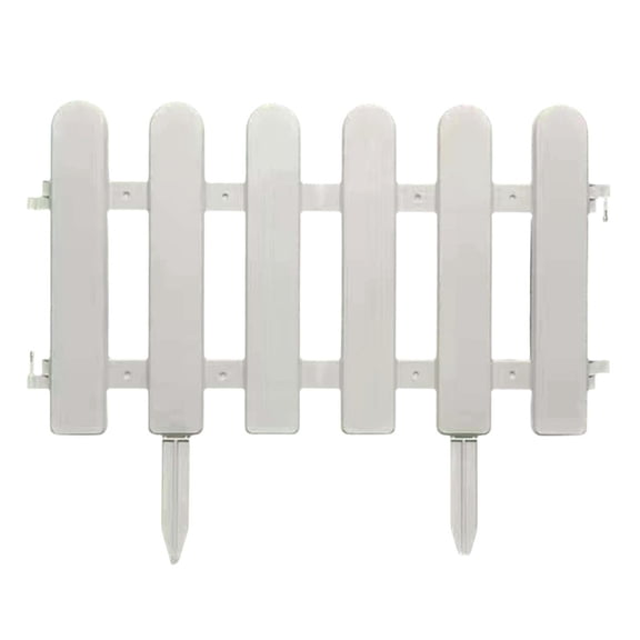 geerera White Plastic Garden Fence Picket Fence Edgings for Lawns Flowerbeds Plant Borders Decorative Yard, 16.5x19.7 inch