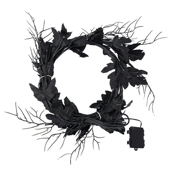 geerera Willow Vine Twig Light Garland, 6.6FT Battery-Powered Branch with Adjustable Orange & Purple LEDs, Waterproof Fall Decor for Fireplace Mantels, Wall Draping