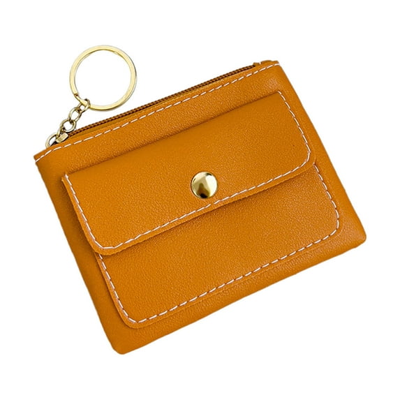 geerera Women's Mini Coin Purse, Compact Zip-Around Wallet, Slim Card Holder, for Travel Bag Backpack