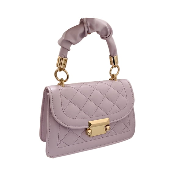 geerera Women's Quilted Wallet Clutch, Small Crossbody Bag with Chain, Leather Shoulder Bag, Check Design, Everyday Purse