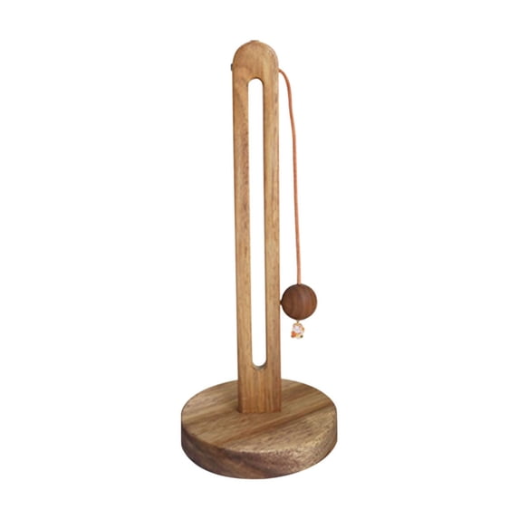 geerera Wooden Paper Towel Holder - Solid Wood Countertop Dispenser with Weighted Non-slip Base for Kitchen Bathroom Organization