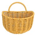 thumbnail image 1 of geerera Woven Storage Basket, Wall Mounted Wicker Hanging Basket, Front Door Hanging Plastic Rattan Basket, Fruit Vegetable Basket for Home Kitchen Decor, 1 of 6