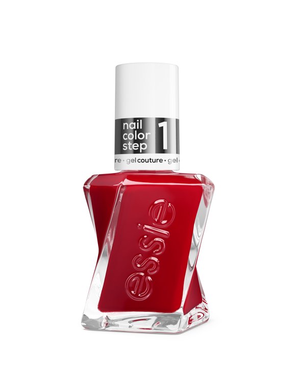gel couture by Essie Nail Polish, Burgundy Red, Bubbles Only, 0.46 fl oz Bottle
