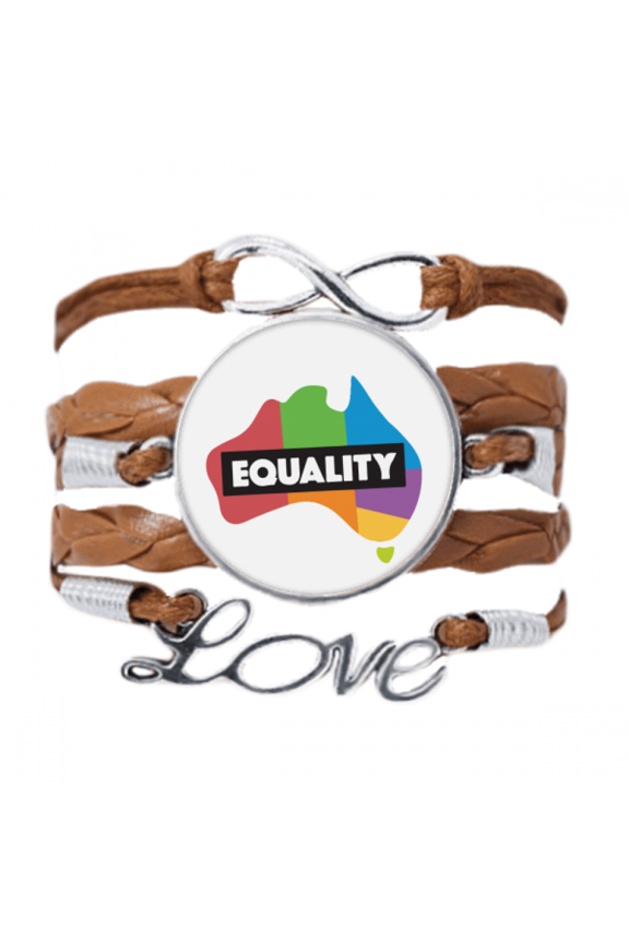 gender difference australian rainbow equality bracelet chain ornament wristband