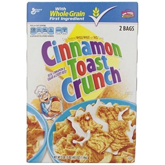 general mills toast crunch cereal, cinnamon, 49.5 ounce,(2 pack) by general mills toast crunch cereal, cinnamon