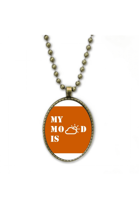 general mood cloud weather necklace vintage chain bead pendant jewelry collection