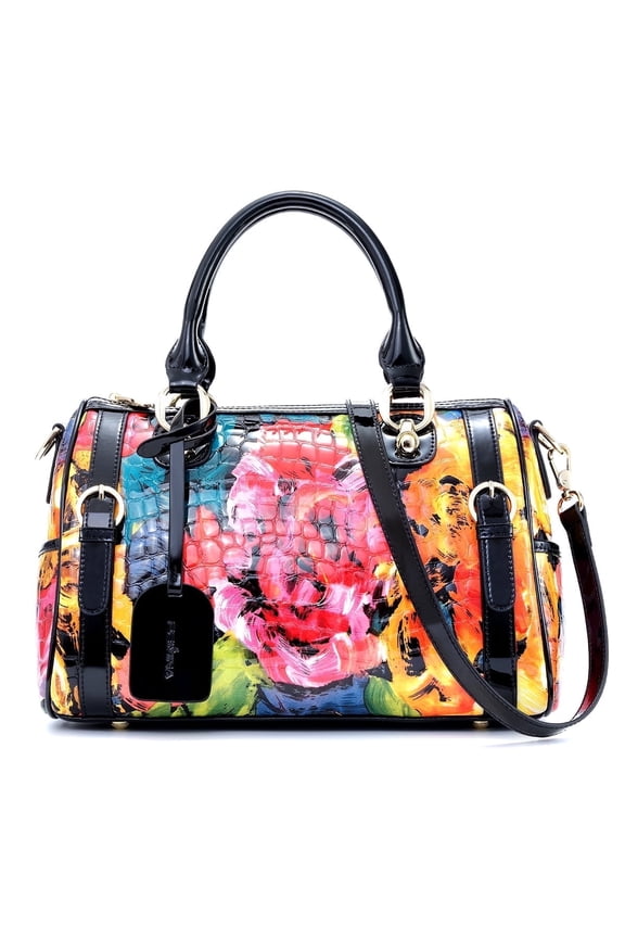 Designer Handbags For Women, Genuine Leather Tote Bag Women, Large-Capacity Boston Shoulder, Top Layer Of Cowhide Crossbody Bag, Doodle Purses