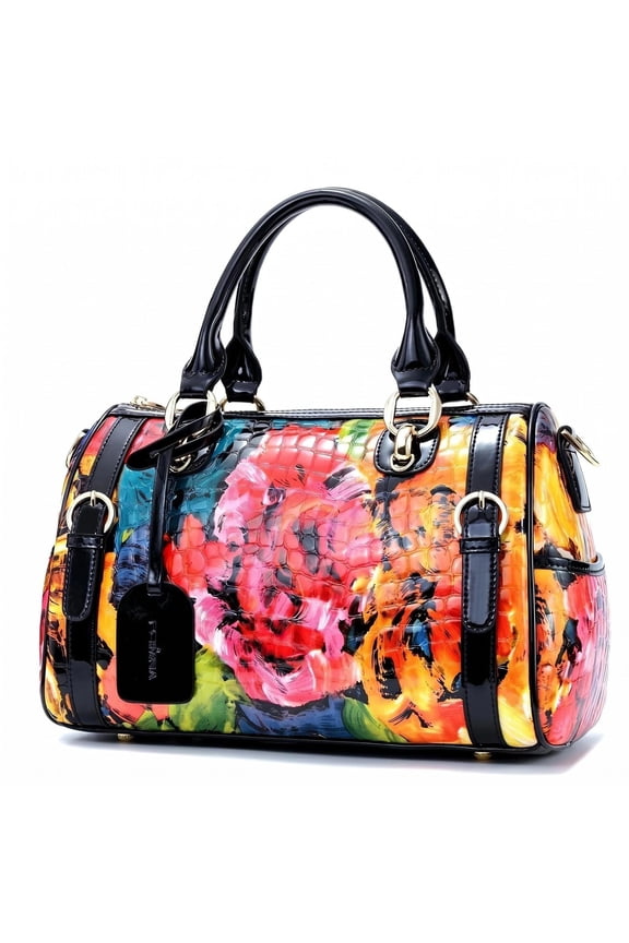 Designer Handbags For Women, Genuine Leather Tote Bag Women, Large-Capacity Boston Shoulder, Top Layer Of Cowhide Crossbody Bag, Doodle Purses