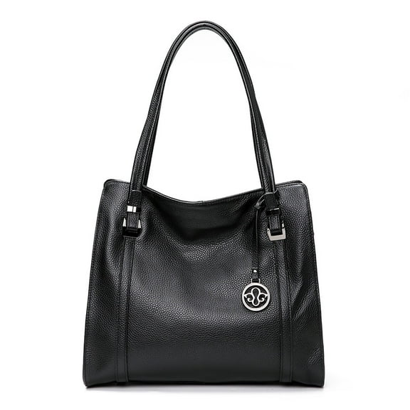 genuine leather, large capacity, detachable shoulder strap, cross-body, single shoulder, arm-length tote bag (yellow)