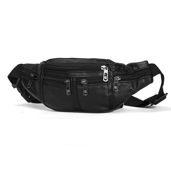genuine leather male Waist Pack Fanny men Leather Belt bags phone pouch small chest messenger for man
