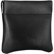 genuine leather squeeze coin purse, pouch made in u.s.a. change holder for men/woman size 3.5 x 3.5