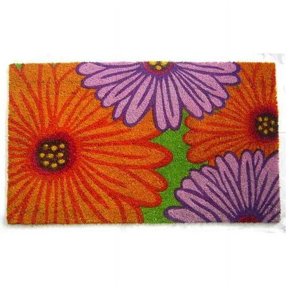 geo crafts vinyl back zinnia doormat