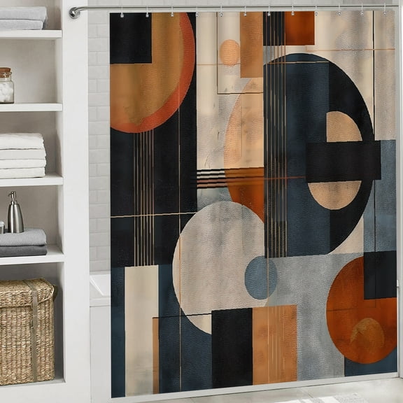 geometric abstract art Bathroom shower curtain waterproof shower curtain  Home Sweet Home Fabric Shower Curtain Bathtub Decor with Hooks
