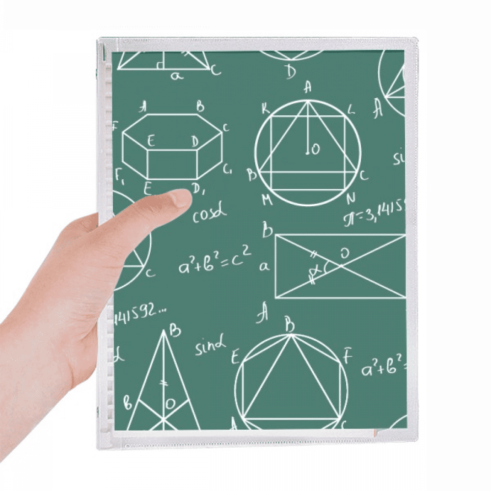 geometric mathematical formula calculus notebook loose diary refillable journal statiry
