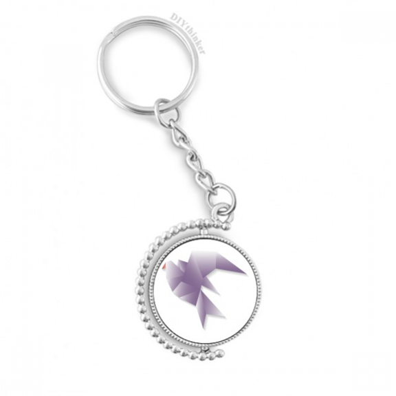 geometric pigeon origa pattern rotatable keyholder disc accessories chain clip